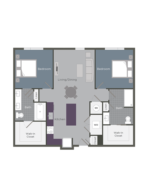 The Peachtree Floor Plan at Glenn Perimeter, Georgia, 30328